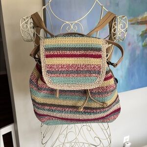 The Sak Striped Multicolor Backpack EUC like new!
